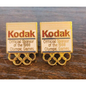 Kodak 1988 Olympic Games Lapel Pin Official Sponsor Seoul Set of 2